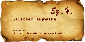 Szilczer Hajnalka névjegykártya
